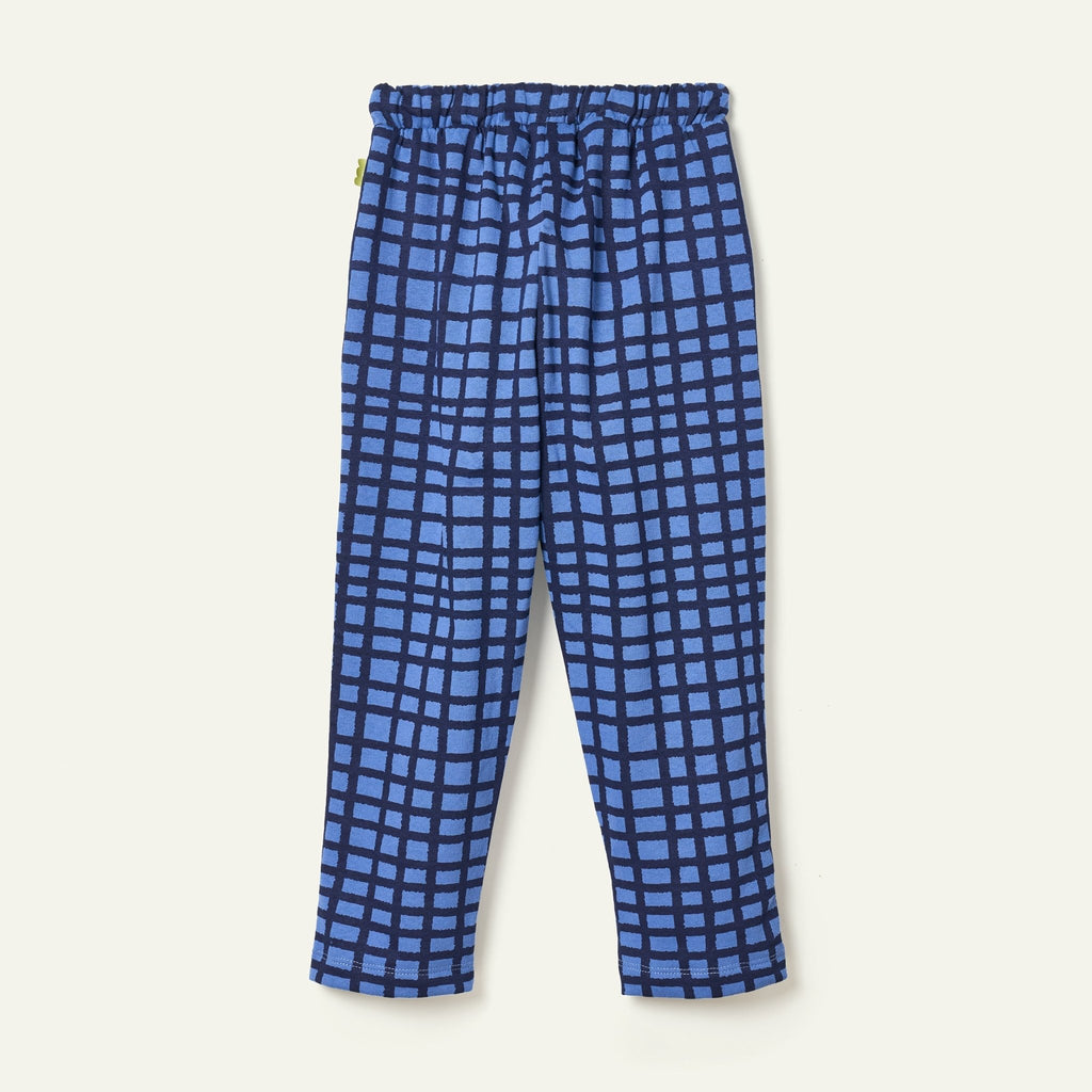 Blue Grid Jogger Joggers La Vie Bien Blue Grid Jogger