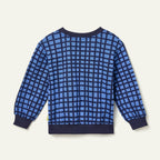 Blue Grid Sweatshirt sweatshirt La Vie Bien Blue Grid Sweatshirt