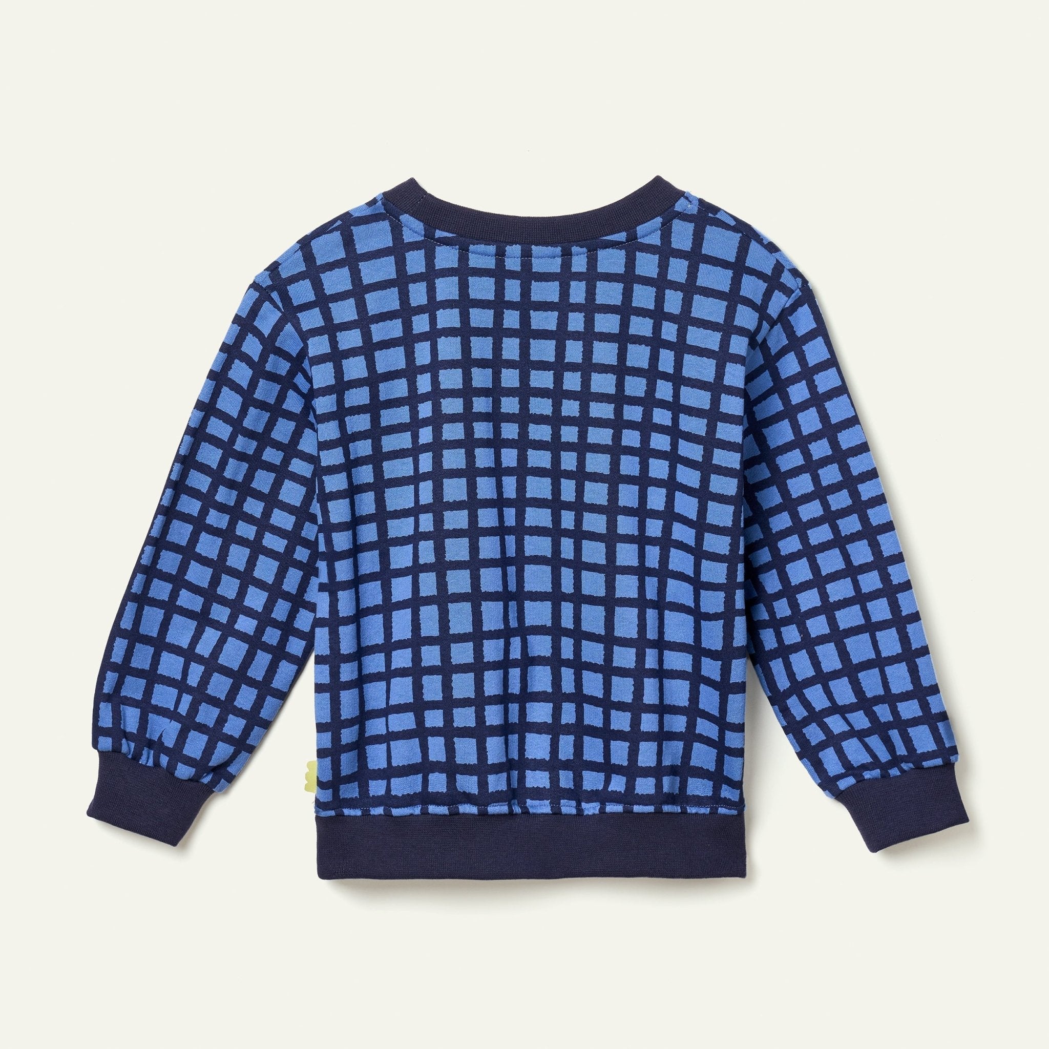 Blue Grid Sweatshirt sweatshirt La Vie Bien Blue Grid Sweatshirt