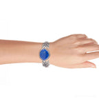 Blue Lapis and Sterling Silver Statement Cuff by Barse Jewelry
