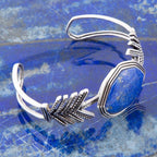 Blue Lapis and Sterling Silver Statement Cuff by Barse Jewelry