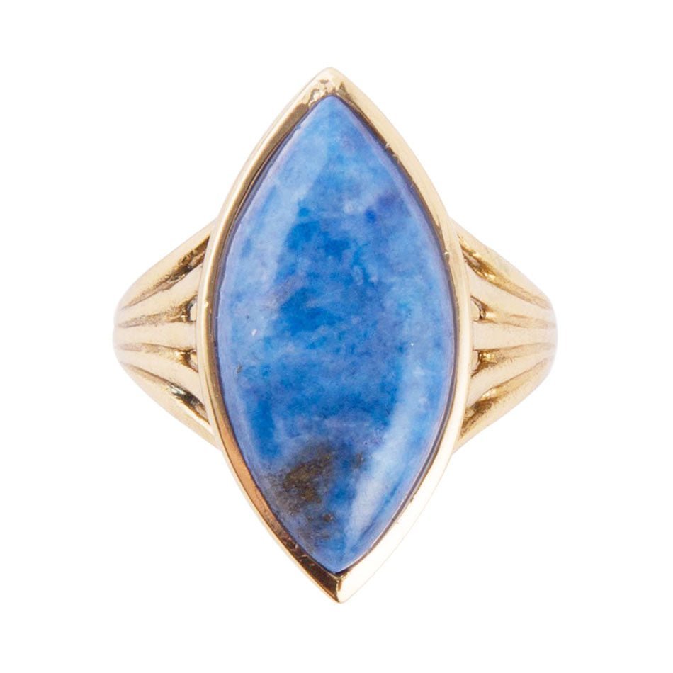 Blue Lapis Golden Spark Ring Rings La Vie Bien Blue Lapis Golden Spark Ring