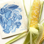 Blue Lobster Swedish Dishcloth | Summer Swedish Dishcloths La Vie Bien Blue Lobster Swedish Dishcloth | Summer