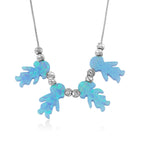 Blue Opal Charms Necklace La Vie Bien Blue Opal Charms Necklace