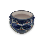 Blue Peacock Talavera Pot | Hand-Painted Mexican Ceramic Talavera Planter La Vie Bien Blue Peacock Talavera Pot | Hand-Painted Mexican Ceramic