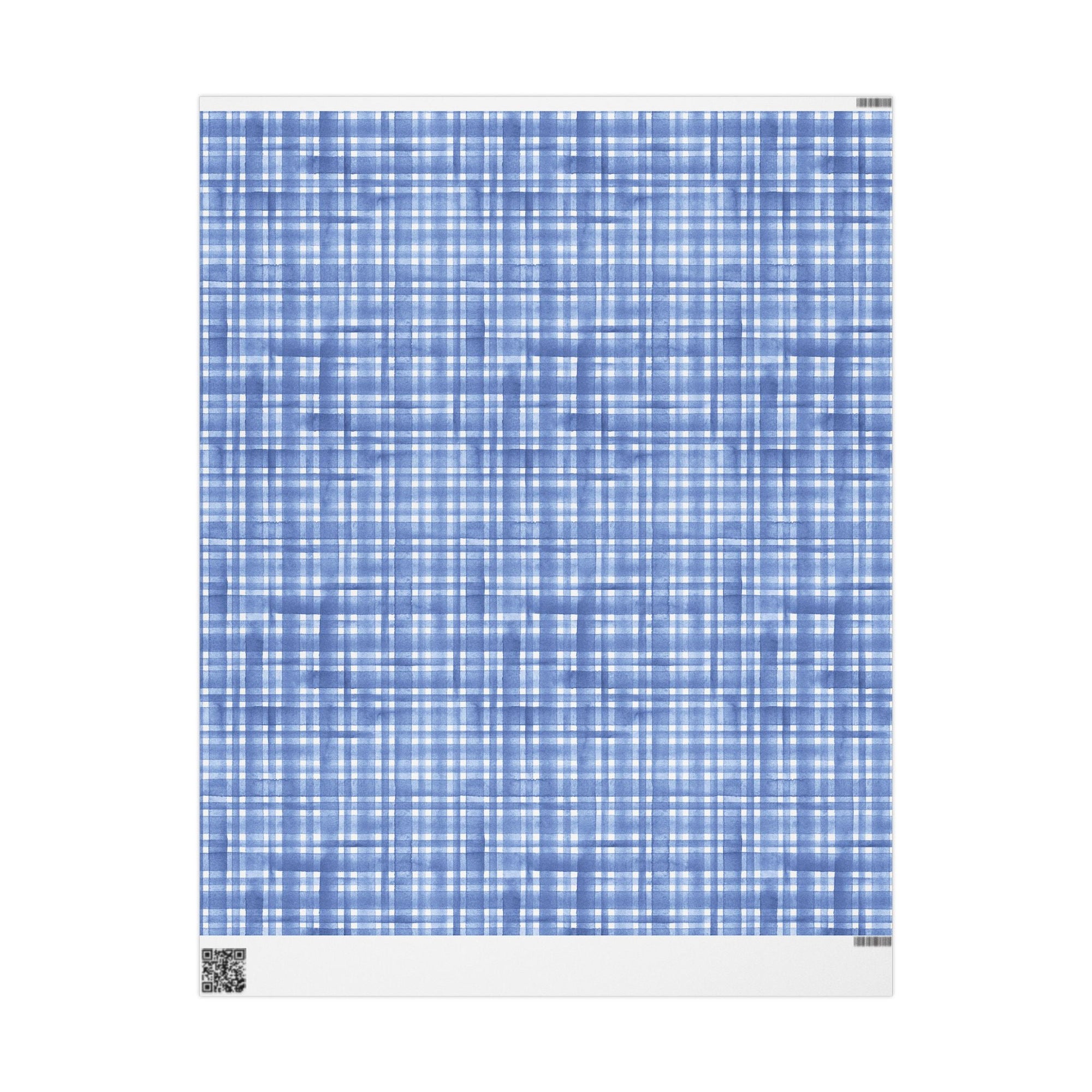 Blue Plaid Wrapping Paper, Gift Wrap for Birthdays, Holidays, Housewarming, Baby Showers, Special Occasions