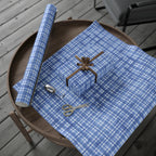 Blue Plaid Wrapping Paper, Gift Wrap for Birthdays, Holidays, Housewarming, Baby Showers, Special Occasions by Printify
