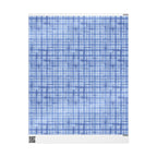 Blue Plaid Wrapping Paper, Gift Wrap for Birthdays, Holidays, Housewarming, Baby Showers, Special Occasions by Printify