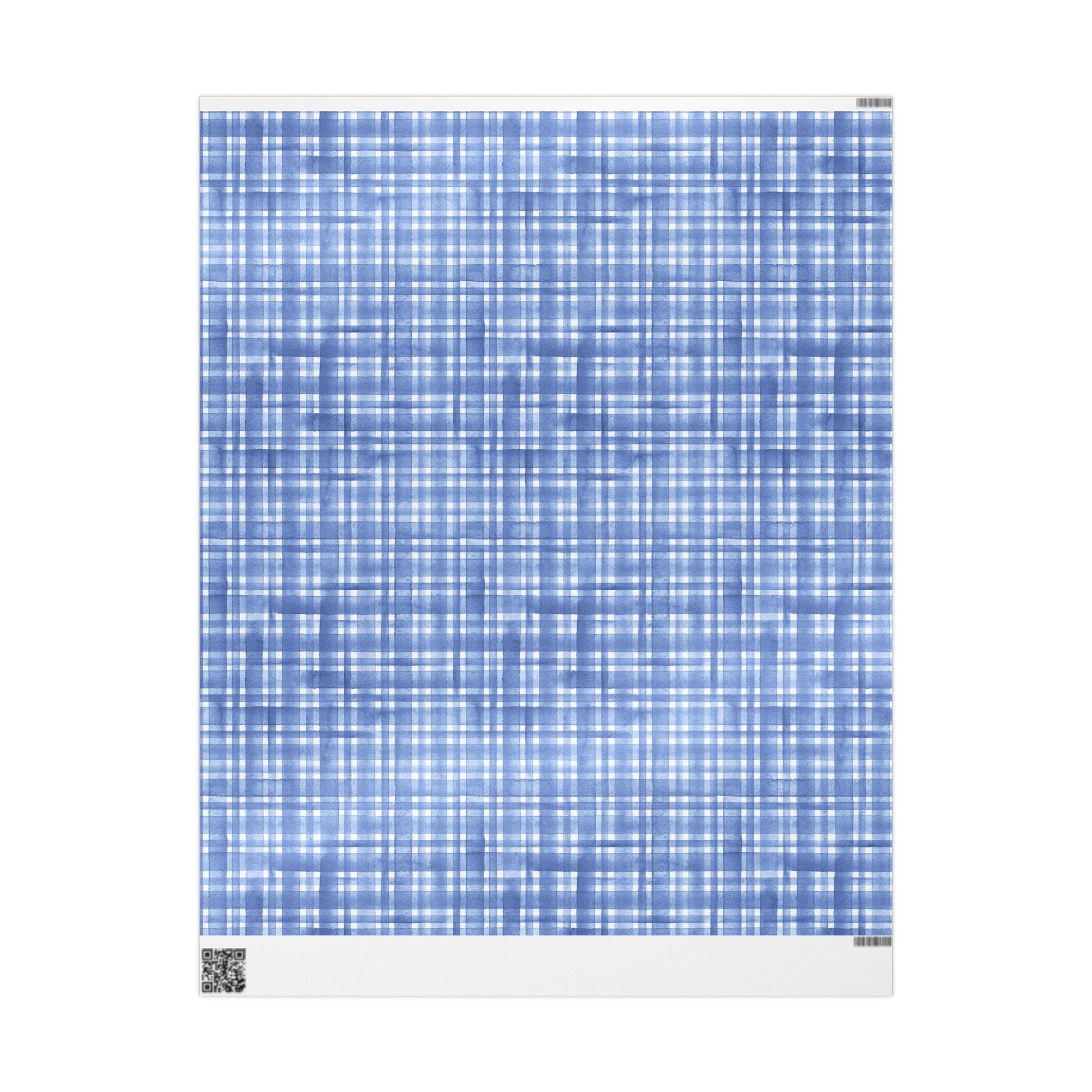 Blue Plaid Wrapping Paper, Gift Wrap for Birthdays, Holidays, Housewarming, Baby Showers, Special Occasions