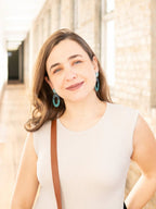 Blue Raffia Statement Earrings