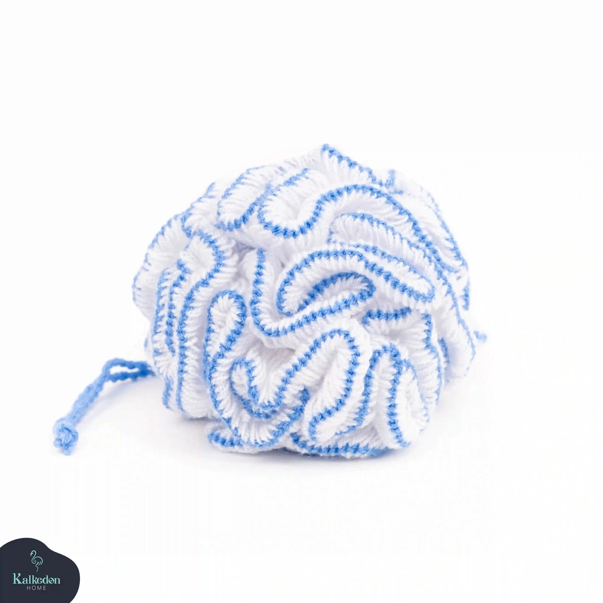 Organic Cotton Shower Pouf by Kalkedon Towels
