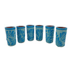 Blue Talavera Shot Glass | Hand-Painted Baby Shower Favor Mexican Shot Glass La Vie Bien Blue Talavera Shot Glass | Hand-Painted Baby Shower Favor