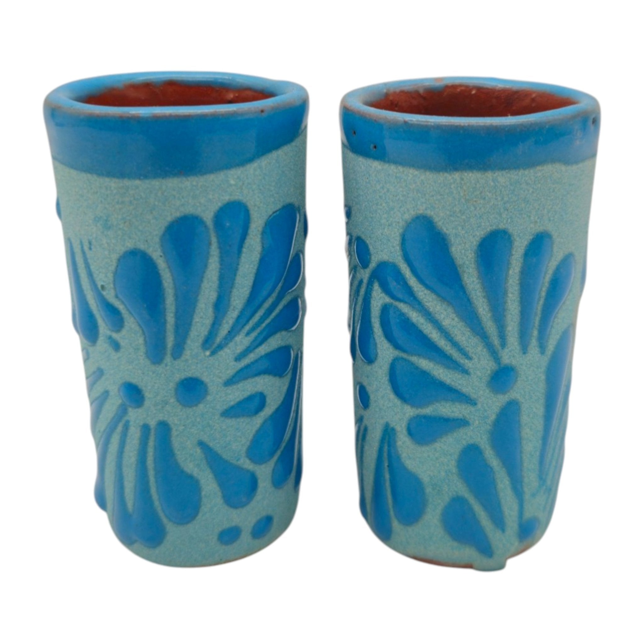 Blue Talavera Shot Glass | Hand-Painted Baby Shower Favor Mexican Shot Glass La Vie Bien Blue Talavera Shot Glass | Hand-Painted Baby Shower Favor