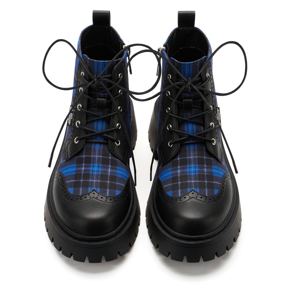 Blue Tartan Women's Boots Boots La Vie Bien Blue Tartan Women's Boots