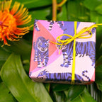 Blue Tigers • Double-Sided Everyday Eco Wrapping Paper La Vie Bien Blue Tigers • Double-Sided Everyday Eco Wrapping Paper
