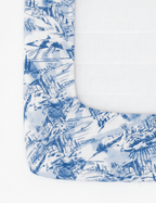 Blue Toile Crib Sheet La Vie Bien Blue Toile Crib Sheet