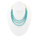 Blue Turquoise Magnesite Golden Necklace by Barse Jewelry