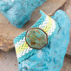 Blue Turquoise Textile Blues Woven Bracelet by Barse Jewelry