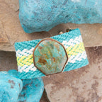 Blue Turquoise Textile Blues Woven Bracelet by Barse Jewelry