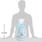 Blue Two - Tier Diaper Cake Gift Baskets La Vie Bien Blue Two - Tier Diaper Cake