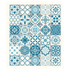 Blue & White Mediterranean Tile Swedish Dishcloth | Summer Swedish Dishcloths La Vie Bien Blue & White Mediterranean Tile Swedish Dishcloth | Summer