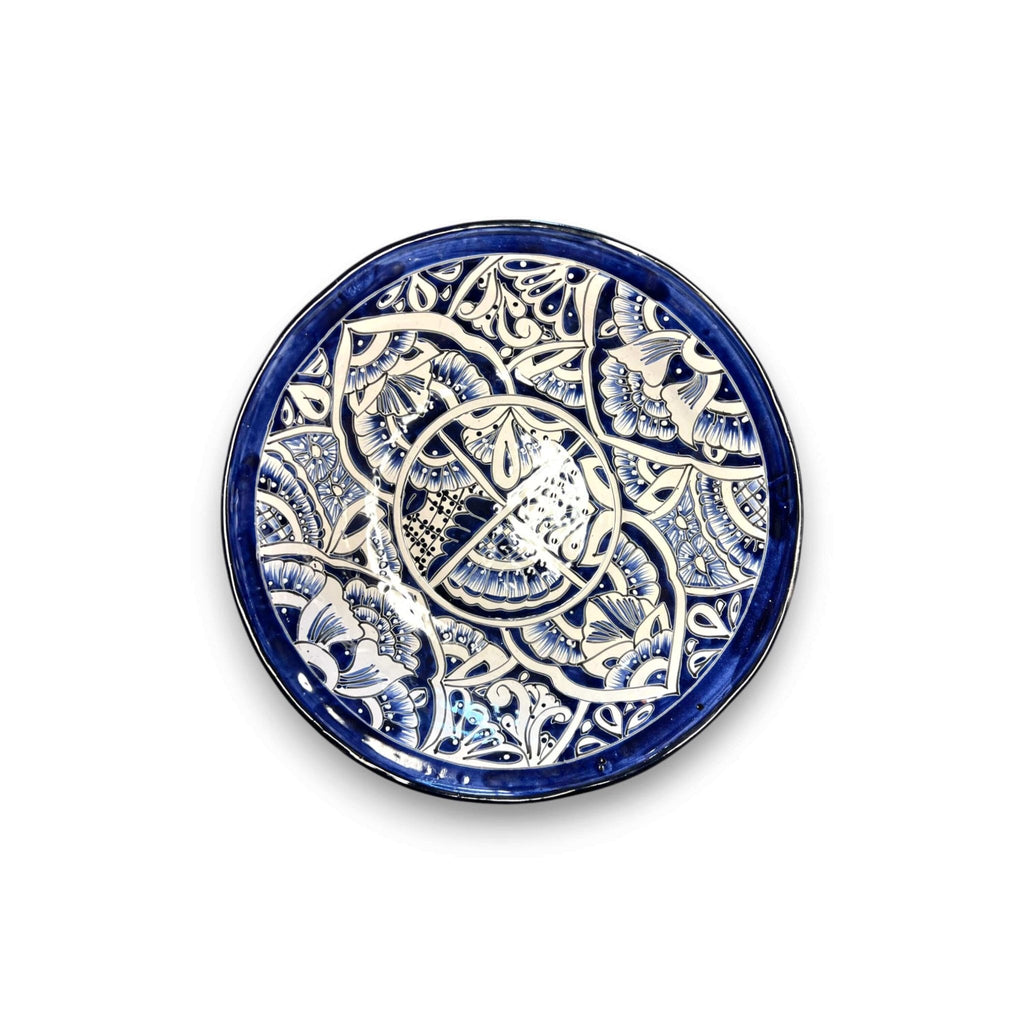 Blue & White Talavera Bird Bath | Mexican Garden Art Talavera Bird Bath La Vie Bien Blue & White Talavera Bird Bath | Mexican Garden Art
