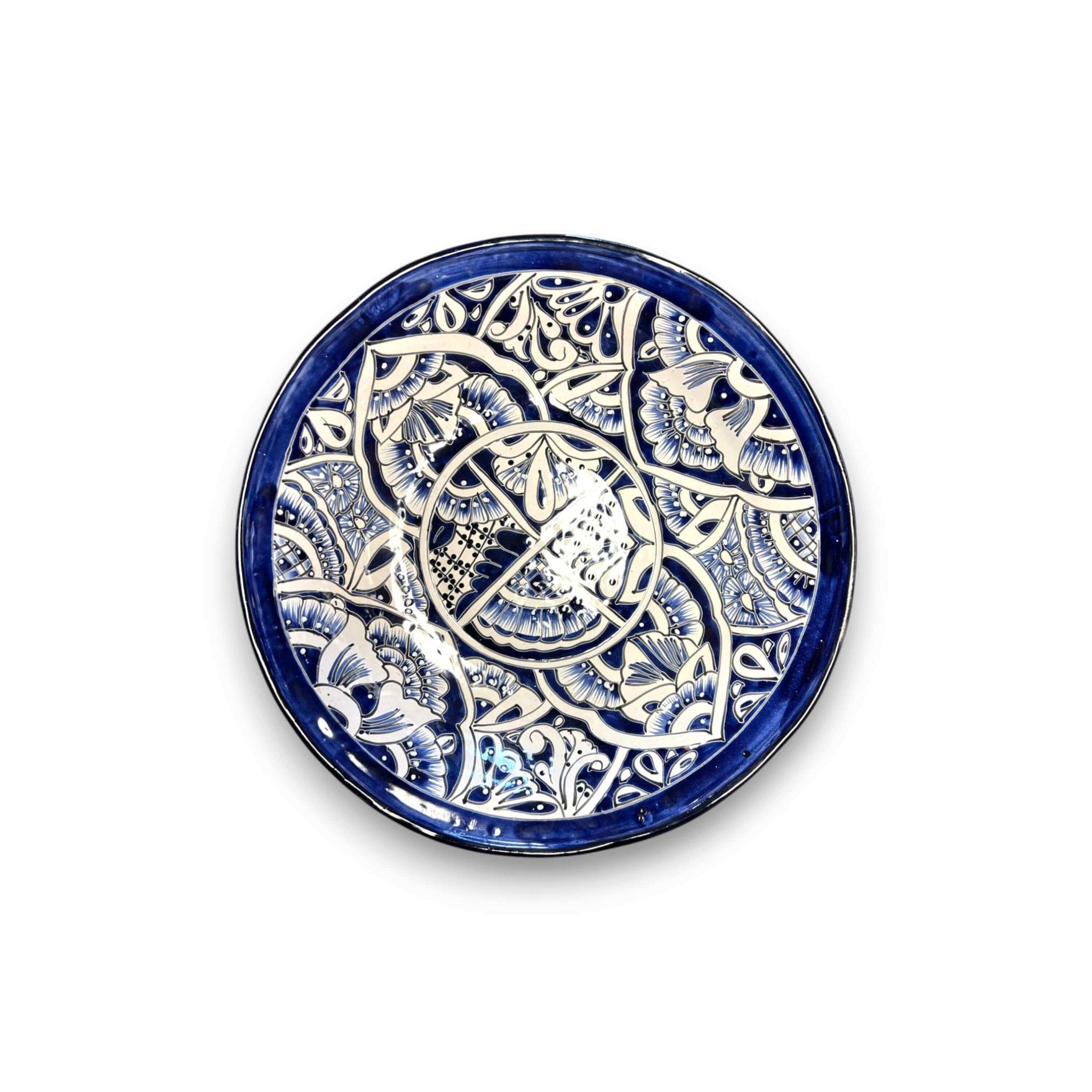 Blue & White Talavera Bird Bath | Mexican Garden Art Talavera Bird Bath La Vie Bien Blue & White Talavera Bird Bath | Mexican Garden Art