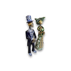 Blue & White Talavera Catrin Statue | Day of the Dead Figurine Talavera Statue La Vie Bien Blue & White Talavera Catrin Statue | Day of the Dead Figurine