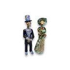 Blue & White Talavera Catrin Statue | Day of the Dead Figurine Talavera Statue La Vie Bien Blue & White Talavera Catrin Statue | Day of the Dead Figurine