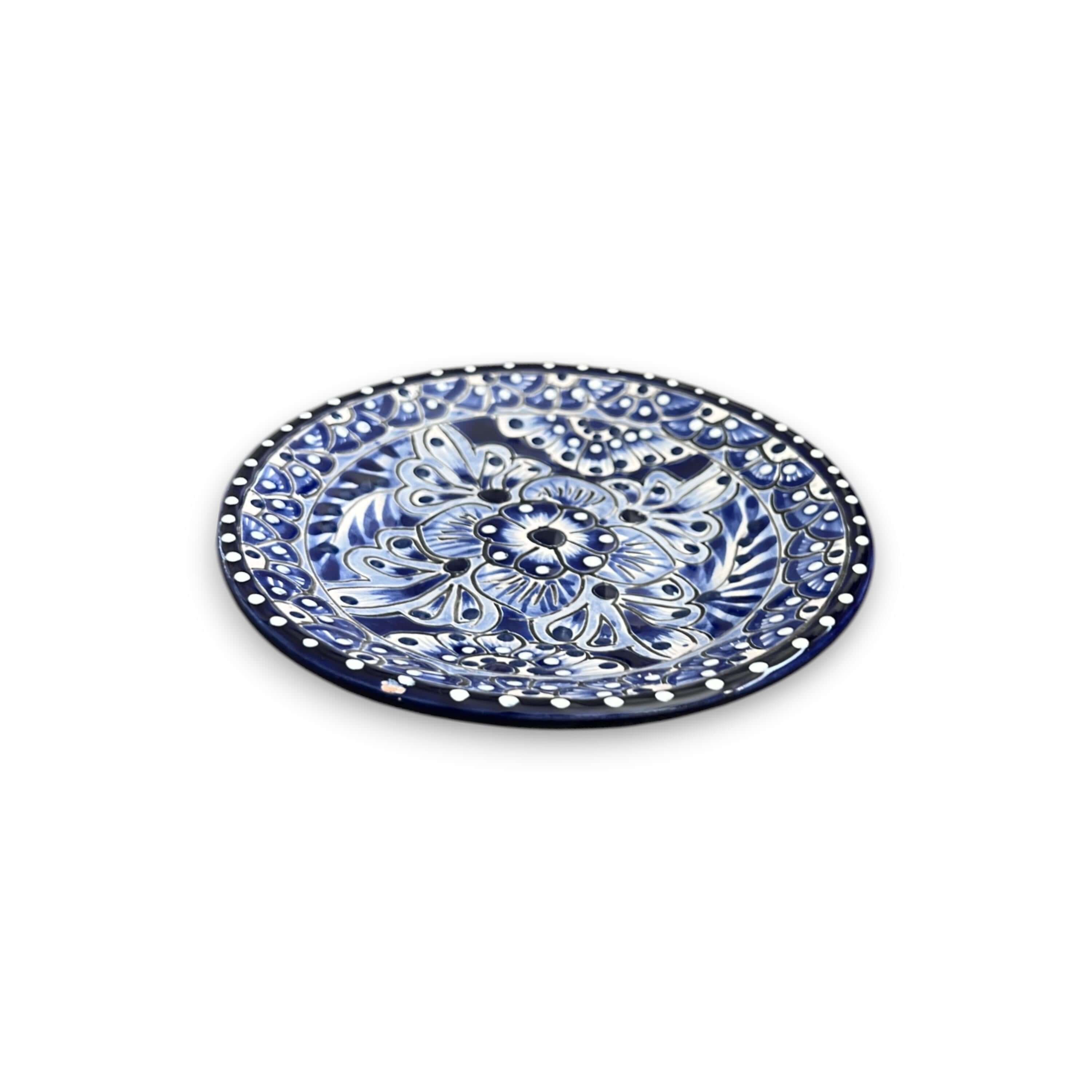 30-Piece Talavera Dinnerware Set | Blue & White Tableware for 6