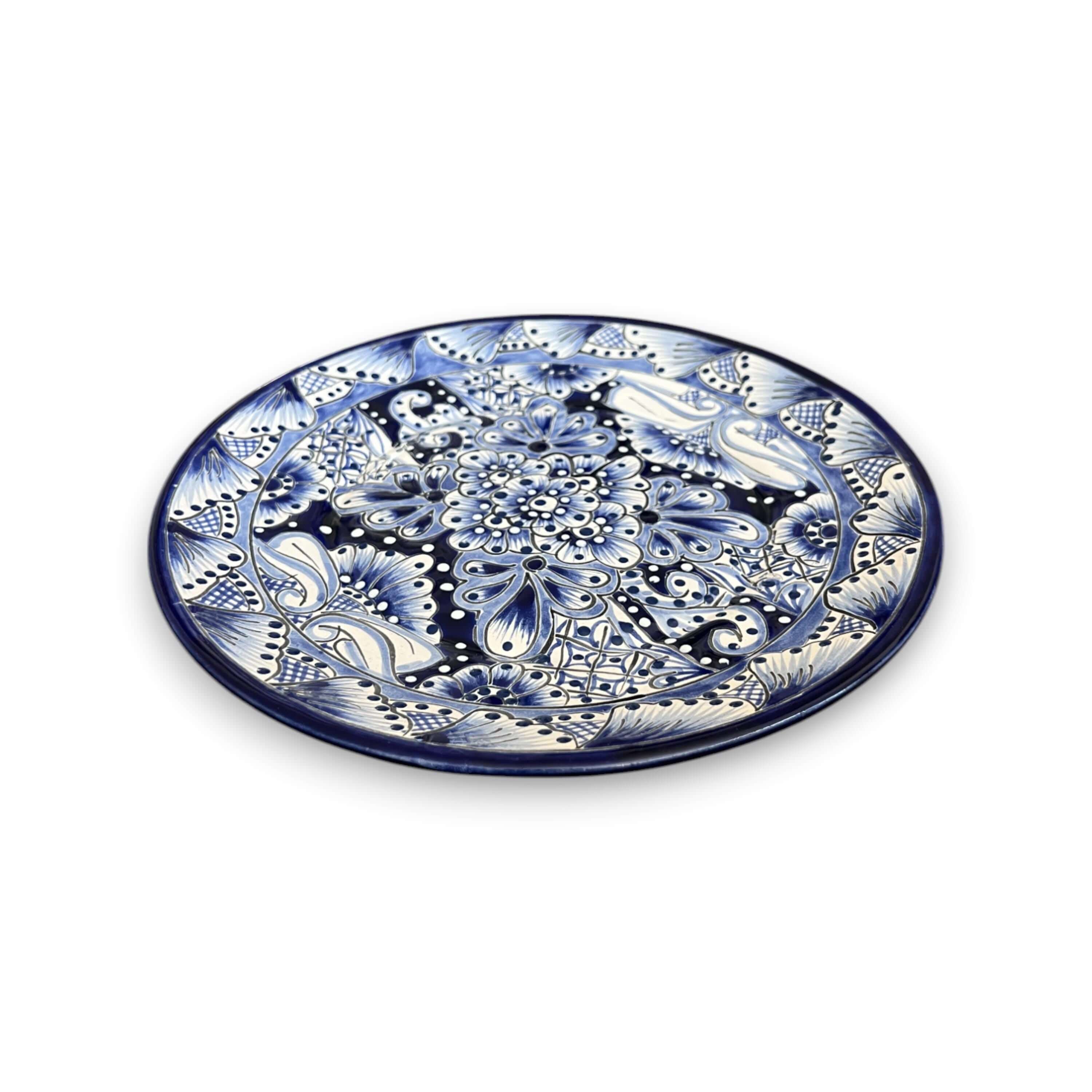 Blue & White Talavera Dinnerware Set | 12-Piece Set for 4