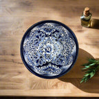 Blue & White Talavera Dinnerware Set | 12-Piece Set for 4 Talavera Dinnerware Set La Vie Bien Blue & White Talavera Dinnerware Set | 12-Piece Set for 4