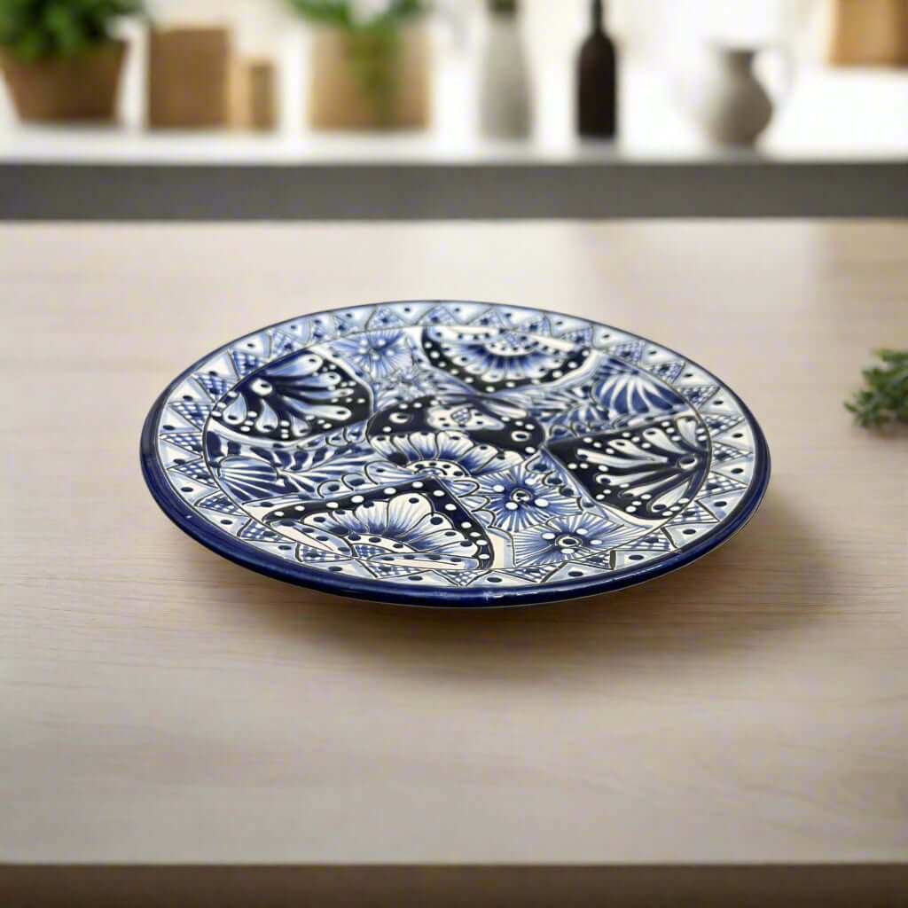 Blue & White Talavera Dinnerware Set | 12-Piece Set for 4 Talavera Dinnerware Set La Vie Bien Blue & White Talavera Dinnerware Set | 12-Piece Set for 4