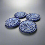 Blue & White Talavera Dinnerware Set | 12-Piece Set for 4 Talavera Dinnerware Set La Vie Bien Blue & White Talavera Dinnerware Set | 12-Piece Set for 4