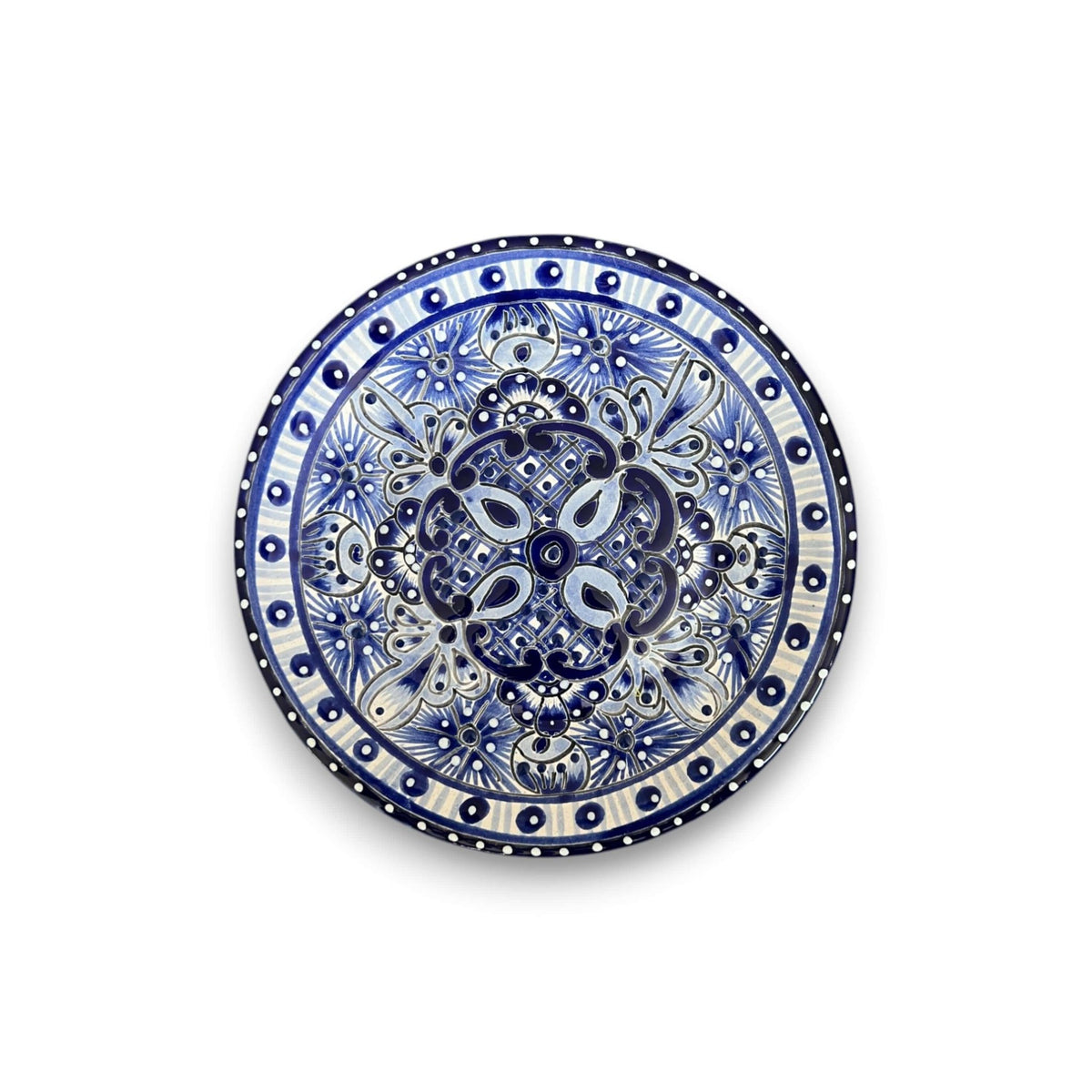 Blue & White Talavera Dinnerware Set | 12-Piece Set Talavera Dinnerware Set La Vie Bien Blue & White Talavera Dinnerware Set | 12-Piece Set