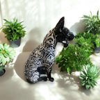 Blue & White Talavera Dog Statue | Handmade Ceramic Art Talavera Figurine La Vie Bien Blue & White Talavera Dog Statue | Handmade Ceramic Art