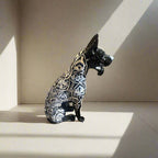 Blue & White Talavera Dog Statue | Handmade Ceramic Art Talavera Figurine La Vie Bien Blue & White Talavera Dog Statue | Handmade Ceramic Art