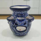 Blue & White Talavera Strawberry Planter | Handcrafted Mexican Pot