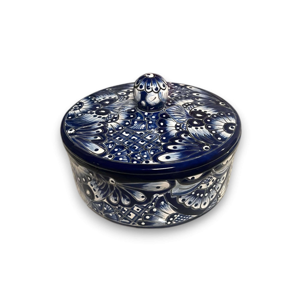 Blue & White Talavera Tortilla Warmer | Handmade Mexican Kitchenware Talavera Tortilla Warmer La Vie Bien Blue & White Talavera Tortilla Warmer | Handmade Mexican Kitchenware