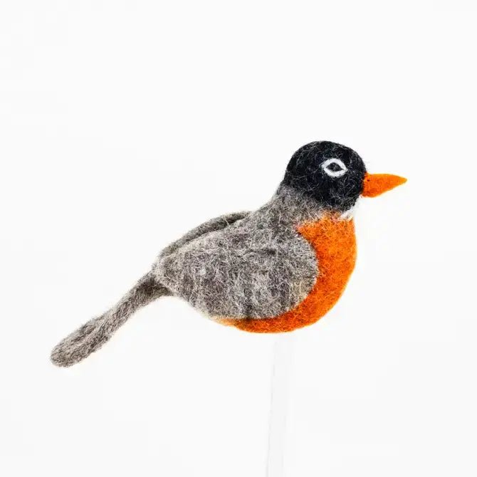Blue, yellow, green & black bird handmade felt Finger Puppet - Sensory Play for kids - Birds collection La Vie Bien Blue, yellow, green & black bird handmade felt Finger Puppet - Sensory Play for kids - Birds collection