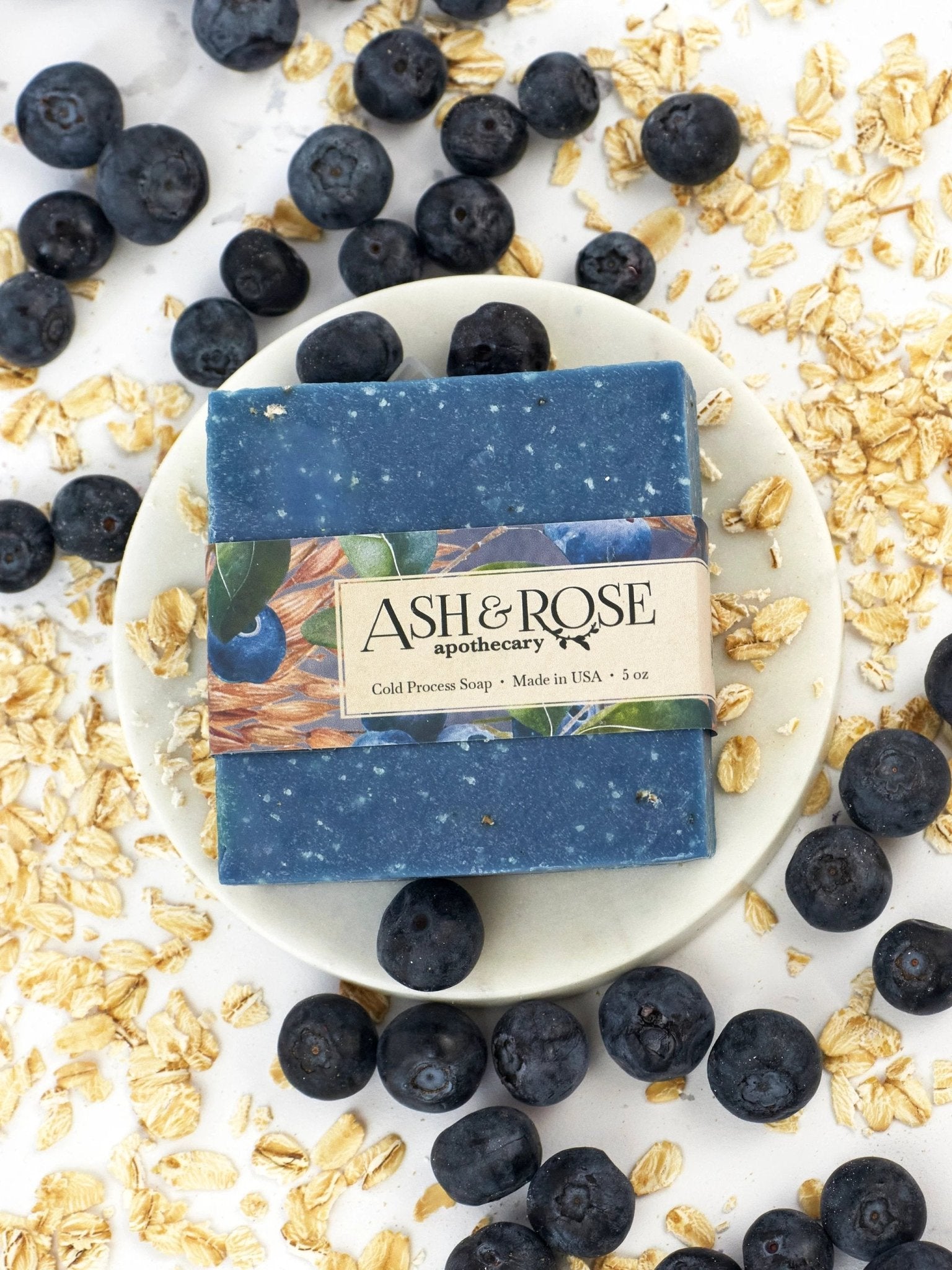 Blueberry Oat Soap Scrub Bar by Ash & Rose