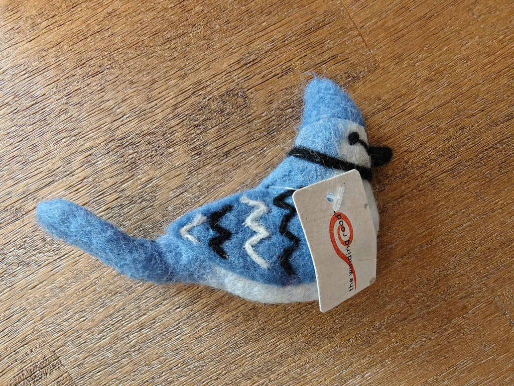 Bluebird handmade felt Finger Puppet - Sensory Play for kids - Birds collection La Vie Bien Bluebird handmade felt Finger Puppet - Sensory Play for kids - Birds collection
