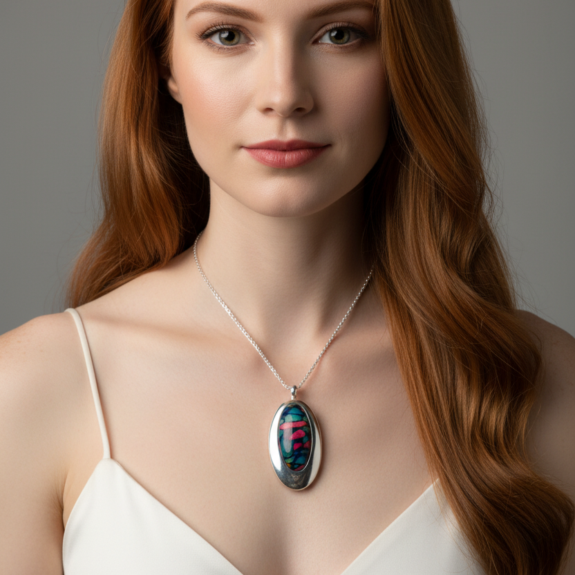 Scottish Highlands Heathergems Necklace - Handmade in Scotland