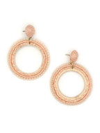 Blush Beaded Loop Earrings by Fair Anita