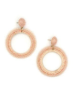 Blush Beaded Loop Earrings by Fair Anita