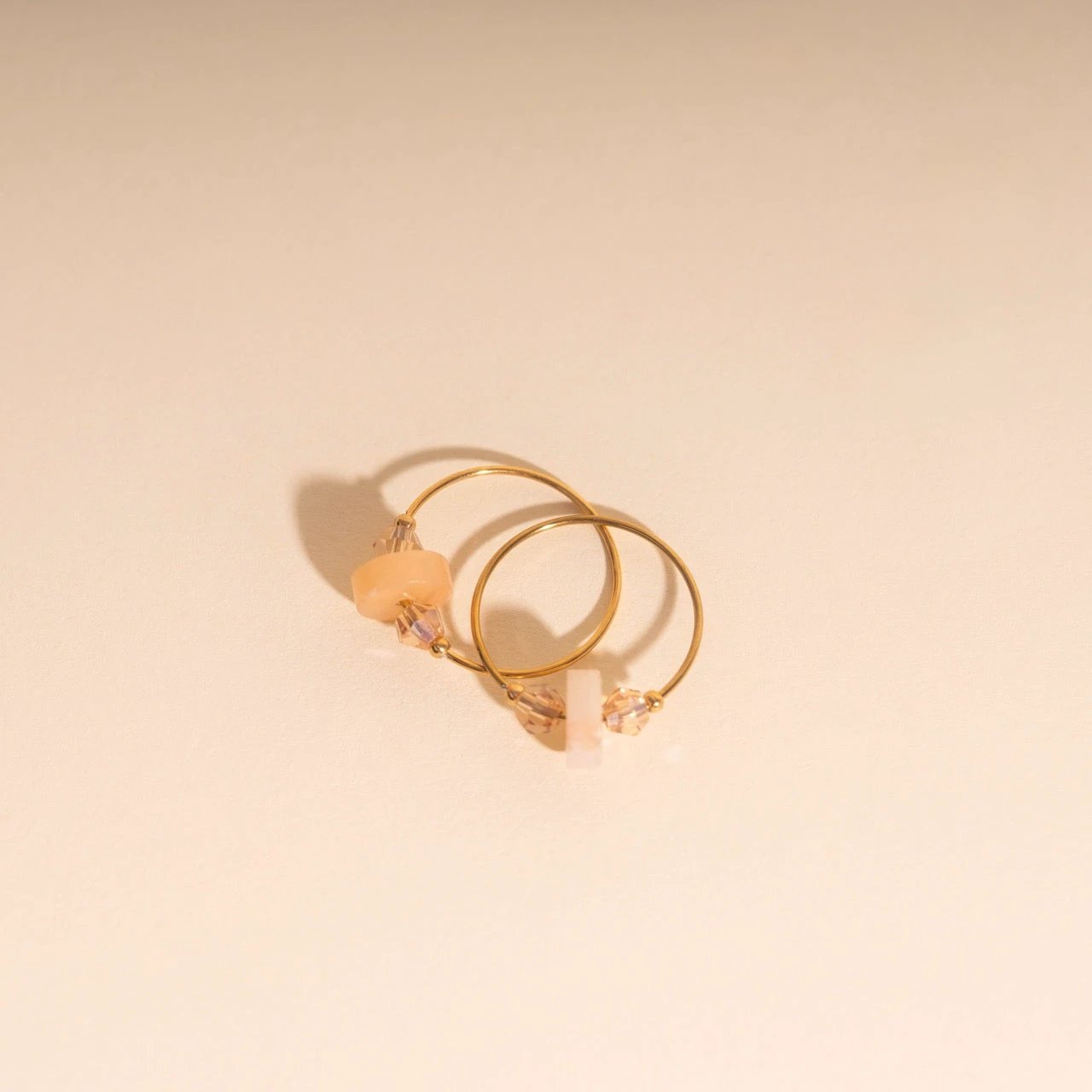 Blush Trio Huggie Hoop Charms by Oh Clementine