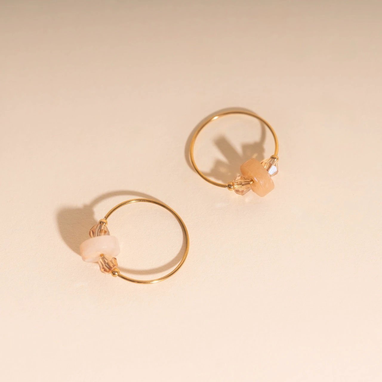 Blush Trio Huggie Hoop Charms by Oh Clementine