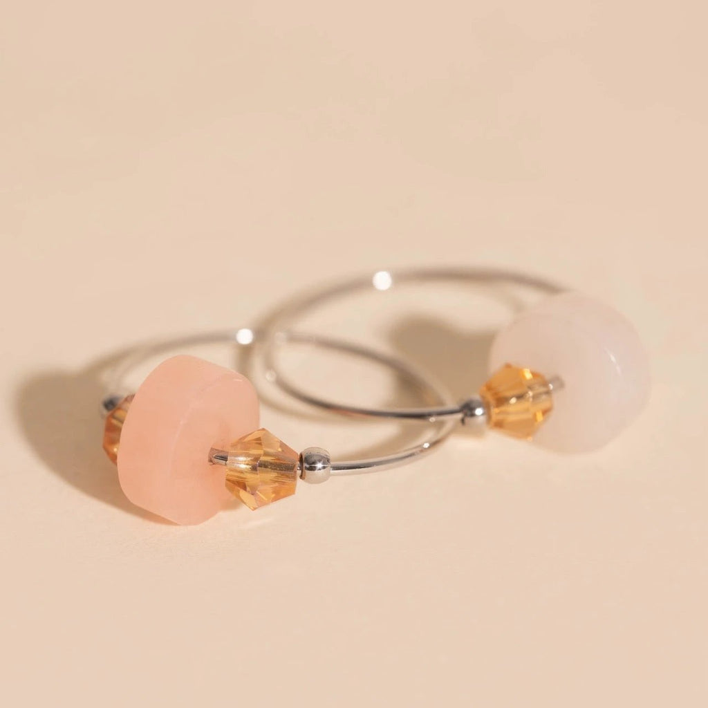 Blush Trio Huggie Hoop Charms by Oh Clementine