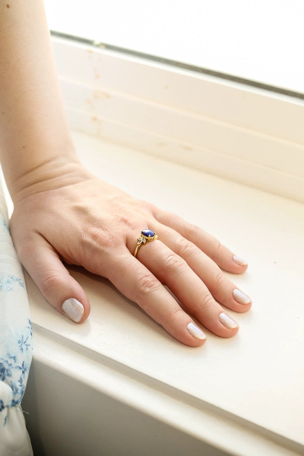 Blythe Ring in Lapis by Rose & Clay