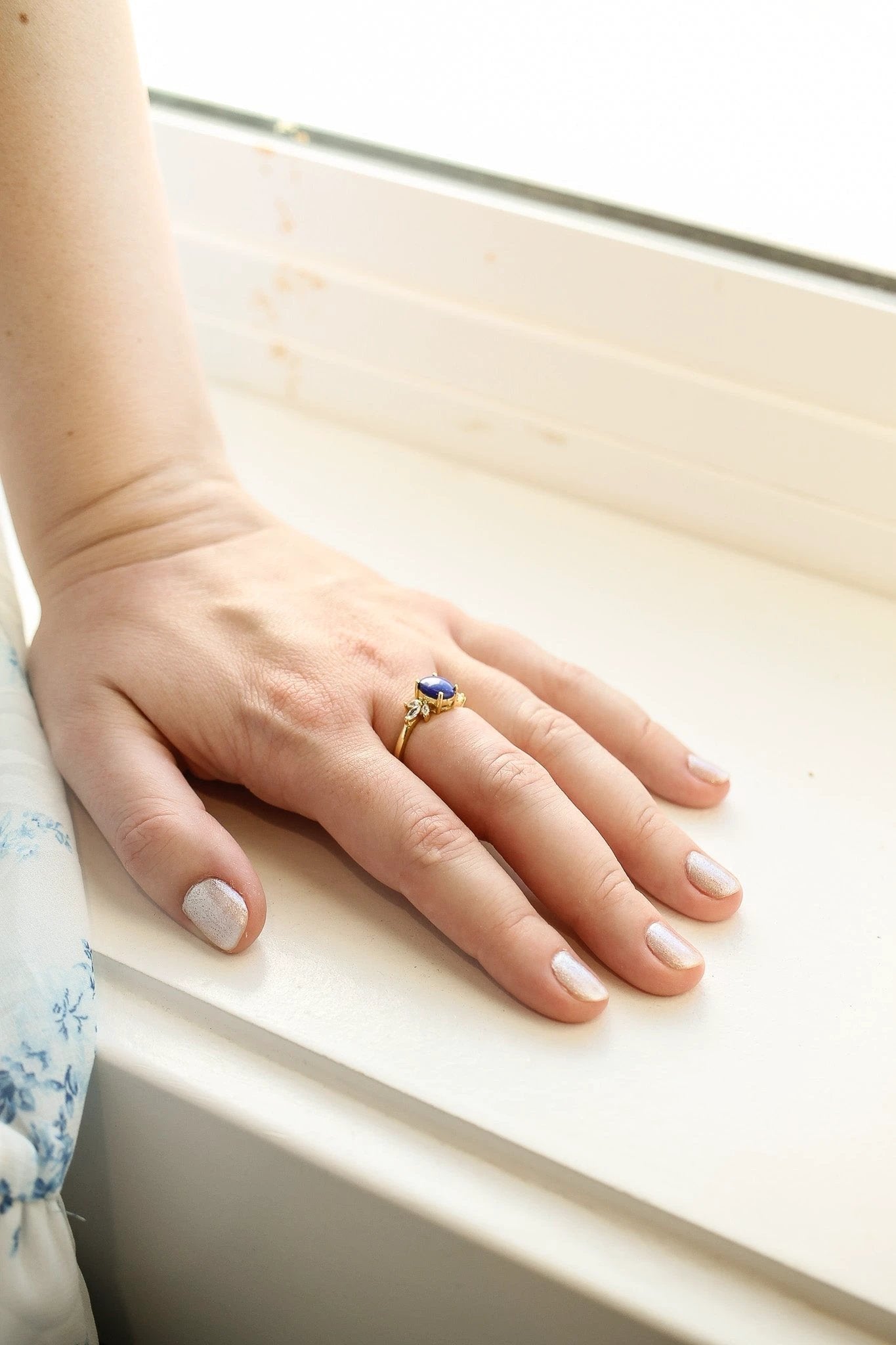 Blythe Ring in Lapis by Rose & Clay